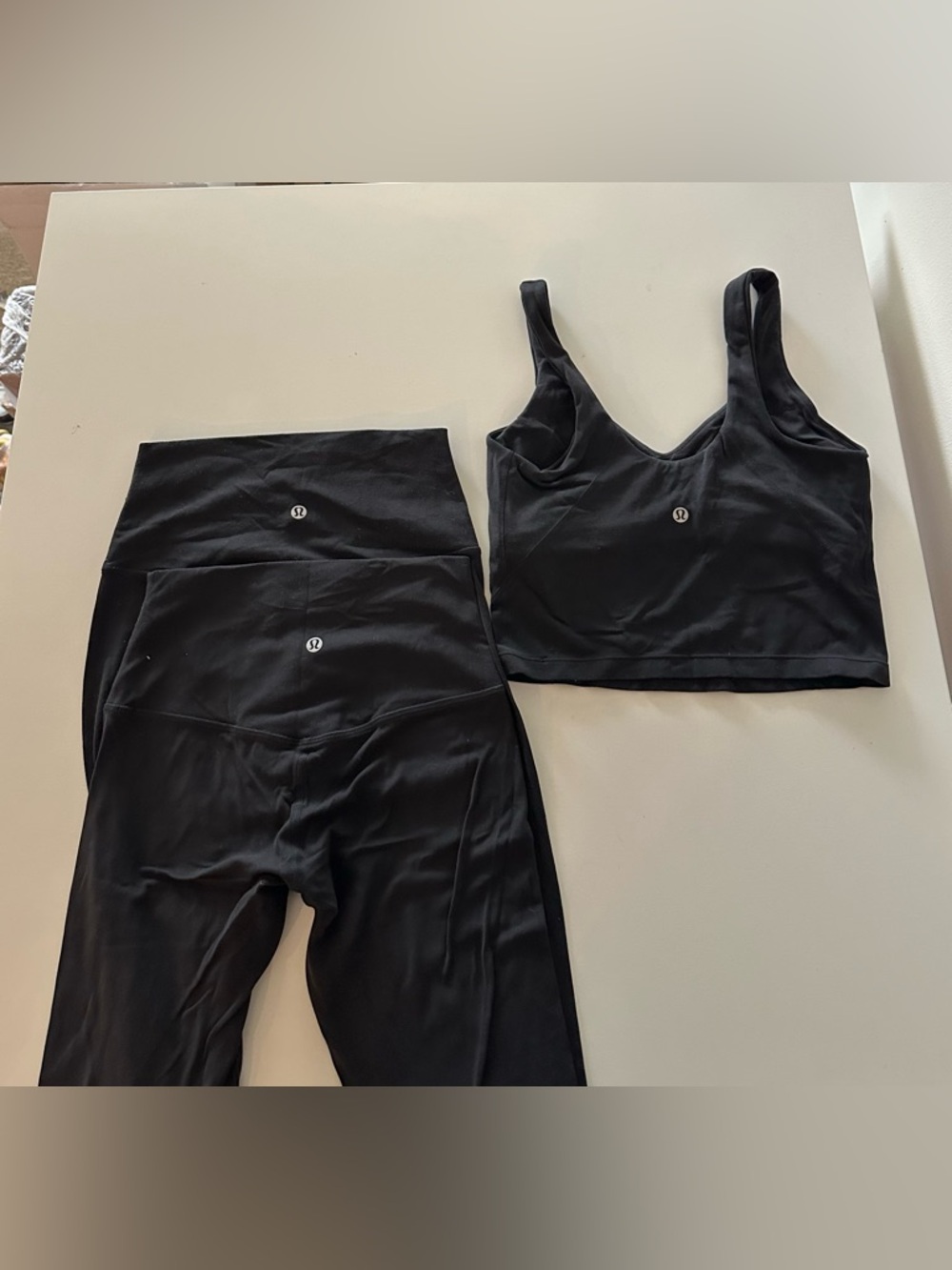 Lululemon Align Bundle Tank Crop Top Pants Leggings Full Length Black 4 Nulu